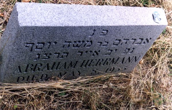 Abraham Herrmann's footstone